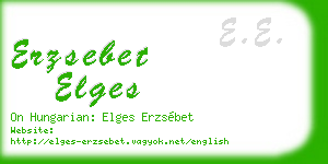 erzsebet elges business card